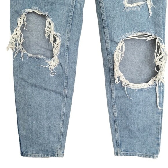 BDG High-Waisted Baggy Jean Destroyed Light Wash Women's Size 25 - Picture 6 of 11